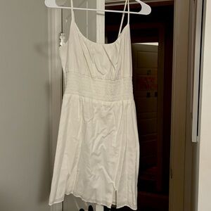 White Abercrombie and fitch mini dress with slit